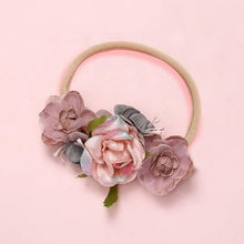 将图片加载到图库查看器,Modern Fashion Floral Headband Newborn Baby Elastic Hairbands Pearl Fresh Style Bow Knot For Girls