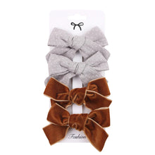 Load image into Gallery viewer, 4Pcs Leopard Print Hair Bow Clips for Baby Girls Lace Barrettes