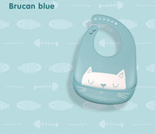 将图片加载到图库查看器,Silicone Baby Eating Bib Children Adjustable Large Boy Girl Saliva Pocket Super Soft Waterproof Bibs For Kids
