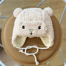 将图片加载到图库查看器,Modern Elegant Baby Boy Girl Warm Earmuffs Hat Wool Winter Ski Cap Winter Plush Cartoon Hat For Boys and Girls Kids