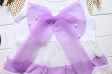Load image into Gallery viewer, Baby Girl Clothes for Kids with Cute Purple Stripe and Round Neck Sleeveless Chiffon Dresses For Girls