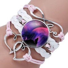 Load image into Gallery viewer, Classic Retro Wolf Head Elegant Bracelet Leather Bangle Luxury Bracelet Jewelry Boho Glass Moon Men Wrap Bangles For Men Women