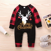 将图片加载到图库查看器,Baby Christmas Newborn Long Sleeve Rompers Jumpsuit for Boys Girls Infant Outfit With Holiday Design For Baby Boys And Girls