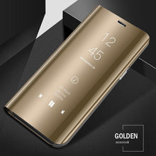Load image into Gallery viewer, Smart Flip Phone Case For iPhone X XR XS 5 5S SE 7 8 6 6S Plus 11 12 13 Mini Pro Max 2020 Mirror Window Standing Holder Cover Mirror Screen Smart Plating Case 360 Full Body Ultra Thin Intelligent Protective Case