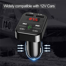 Load image into Gallery viewer, Fast USB Car Charger Bluetooth 5.0 FM Transmitter Modulator Handsfree Car Kit 3.1A Fast Phone Charger Audio MP3 Player