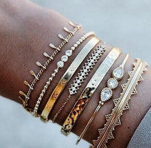 将图片加载到图库查看器,Bohemian Gold Tassel Bracelets For Women Summer Shell Clear Crystal Stone Luxury Jewelry