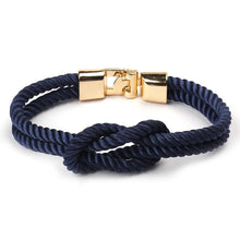 Load image into Gallery viewer, Modern Elegant Multi-Layer Concentric New Knot Braided Nylon Rope Men Anchor Amazing Bracelet Charm Couple Bracelets For Women Navy Jewelry Friendship