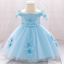 将图片加载到图库查看器,Luxury Modern Designer Toddler Baby Girl Infant Princess Lace Tutu Dress Baby Girl Wedding Dress Kids Party Dress