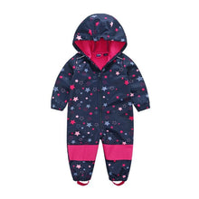Load image into Gallery viewer, Ski suit For Children Soft Shell Outdoor Jacket Waterproof Fleece Lining Jumpsuit For Boys and Girls In Modern Colorful Design