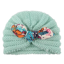 将图片加载到图库查看器,New Handmade Cotton Girl Hat Autumn Winter Baby Boy Girl Hat Colorful Bow Elastic Cute Baby Turban In Elegant Design