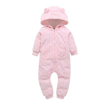 Load image into Gallery viewer, Modern Popular Fashion Newborn One Piece Fleece Hooded Jumpsuit Long Sleeved Baby Body suits Romper For Girls and Boys Kids