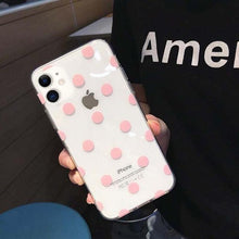 Load image into Gallery viewer, Transparent Phone Case For iPhone 13 12 11 14 Pro Little Dots Love Heart Clear Back Cover Vintage Women Girls Soft Anti-Scratch Protective Cases for iPhone