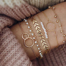 将图片加载到图库查看器,Bohemian Gold Tassel Bracelets For Women Summer Shell Clear Crystal Stone Luxury Jewelry