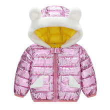 Load image into Gallery viewer, Shiny Modern Luxury Speciall Designed Winter Outerwear Hooded Coat & Jacket Winter Fashion Kids clothing Models For Babies and Girls 3-24 Months