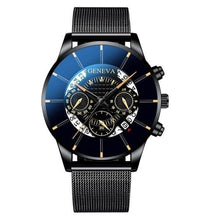 Load image into Gallery viewer, Men's Watch Stainless Steel Calendar Quartz Wristwatch Men Sports Watch Clock Geneva Clock hours For Mens and Boys