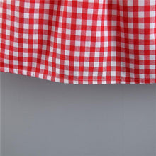 将图片加载到图库查看器,Print Plaid Bow Summer Princess Party Dress Infant Newborn Baby Dress+Hat 2pcs Kids Clothing Set