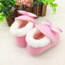 将图片加载到图库查看器,Winter Newborn Infant Baby Girls Boys Shoes Bow-knot Fur Ankle Length Autumn Warm Snow Boots 0-18M Babies