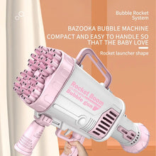 Load image into Gallery viewer, Hot Kids Gatling Bubble Gun Toy 64-Hole Charging Electric Automatic Bubble Machine Summer Outdoor Soap Water Children Toys