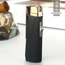 将图片加载到图库查看器,NEW Modern Luxury Grinding Wheel Three Torch Turbo Lighters For Cigarettes Accessories Cigar Smoking Lighters New Metal Design