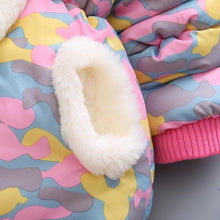 Load image into Gallery viewer, Luxury Newborn Children Plus Cute Hooded Cotton Jacket Infant Clothing for Baby Girls In Elegant Colorful Design For Winter