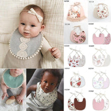 将图片加载到图库查看器,Newborn Baby Boys Girls Cute Saliva Towel Feed e Cotton Bibs Dribble Scarf For Baby Kids