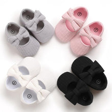 将图片加载到图库查看器,Baby Girls First Walkers Bow Knot Solid Soft Shoe Footwear For Baby Girl Breathable Shoes