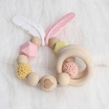 将图片加载到图库查看器,Modern Wood Pacifier Clip Chain Holder Nipples Pacifier Clips Pacifier Teether Teething Toy Cartoo Wooden Bracket For Pacifier For Kids