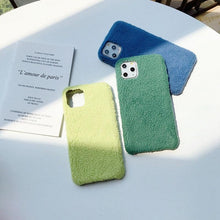 Load image into Gallery viewer, Fashion Lady Gift Case For Iphone Xs Max Xr X 11 Pro Max Se Furry Fluffy Warm Cover For Iphone 6 7 8 Plus Soft Phone Case Flexible Silicon Soft Fluffy Furry Shockproof Protective Phone Case For Iphone