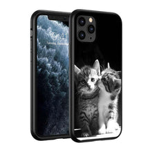 Load image into Gallery viewer, Black Big Eye Cat Cover Phone Case For iPhone 14 13 12 11 Pro Max Mini XS Max X XR Silicone Black Anti-Fingerprint Anti-Fall Clear Soft Anti-Yellow Cover Silicone Case