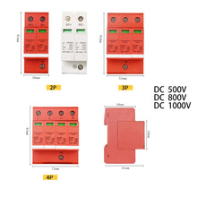 Load image into Gallery viewer, Solar Power Surge Protector Surge Protective Device SPD Arrester Low Voltage House 1/2/3/4 Pole Surge Voltage Protection 40/60KA