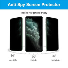 Load image into Gallery viewer, 3Pcs Privacy Tempered Glass For iPhone 14 13 12 11 Pro XS Max XR Anti-Spy Screen protectors For iPhone 7 8 Plus SE2020 Glass Privacy Screen Protector Anti-Spy Tempered Glass Film Anti-Scratch 9H HD Screen Protector for iPhone
