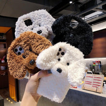Load image into Gallery viewer, Fashion Luxury Cute Fuzzy Furry Wool Plush 3D Cute dog Plush fur phone Case For iphone 12 13 Mini 11 pro Max 6 6S 7 8 Plus X XR XS Winter Warm fur Soft Cover