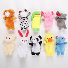 将图片加载到图库查看器,10pcs Cartoon Plush Toys Boy Girl Finger Puppet Cartoon Animal Child Cute Finger Puppet Dolls Telling Stories To The Baby and Kids