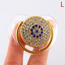 Load image into Gallery viewer, Diamond Luxury Modern Cartoon Eye Baby Pacifier Bling Newborn Kids Baby Boys Girl Nipples Silicone Pacifier For Baby