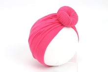 将图片加载到图库查看器,Newborn Toddler Kids Turban Cotton Beanie Hat Winter Cap Knot Solid Soft Sleeping Caps For Kids