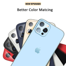 Load image into Gallery viewer, Colourful Tempered Glass Protective Film For iPhone 13 12 11 Pro Max Back Cover Camera Lens Screen Protector For iPhone 13 Mini Camera Lens Protective Lens Film