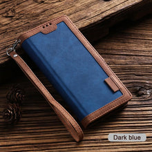 将图片加载到图库查看器,Luxury Magnetic Leather Flip Case For iPhone 14 13 12 Mini 11 Pro SE Card Holder Wallet Stand Cover Leather Wallet Flip Case Cover With Card And Cash Slot 360 Full Body Protection