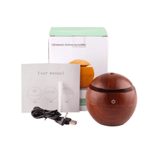 Load image into Gallery viewer, 130ML USB Aroma Diffuser Ultrasonic Cool Mist Humidifier Air 7 Color Change LED Night Light For Office Home