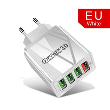 Load image into Gallery viewer, Modern Black 48W Quick Charger 3.0 USB Charge Plug Wall Mobile Phone Charger Adapter Fast Charging