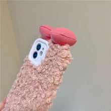 Load image into Gallery viewer, Fluffy Warm Cover Case For Iphone 13 12 11 Pro Xs Max X Xr Cases 3D Cartoon Bow Ear Furry Fluffy Warm Case For Iphone 7plus 8plus 12pro Phone Case