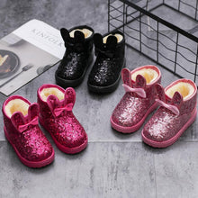 将图片加载到图库查看器,Warm Kids Snow Boots For Children New Toddler Winter Princess Cartoon Shoes Non-slip Flat Round Toe Girls Baby Lovely Boots