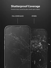 Load image into Gallery viewer, 2PCS Super Glass for iphone 14 13 Pro Max screen protector best Oleophobic Coating 2.5D edge full glue cover for iPhone 14 13 mini Black Edge 9H Tempered Glass Film Case-Friendly HD Clear Screen Protector For iPhone