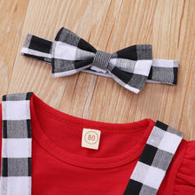 将图片加载到图库查看器,Cute Outfits Autumn Winter Plaid Suspender Christmas Dress Clothing Kids Girls Skirts