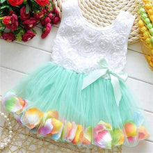 Load image into Gallery viewer, Luxury Modern Handmade Girls Sweetness Flower Kids Dress Princess Summer Sleeveless Mini Tutu Dress Childs Bow Pink Yellow Red Girls Clothing Dress