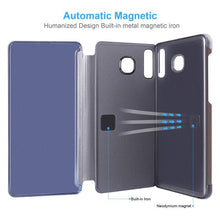 Load image into Gallery viewer, Smart Flip Phone Case For iPhone X XR XS 5 5S SE 7 8 6 6S Plus 11 12 13 Mini Pro Max 2020 Mirror Window Standing Holder Cover Mirror Screen Smart Plating Case 360 Full Body Ultra Thin Intelligent Protective Case