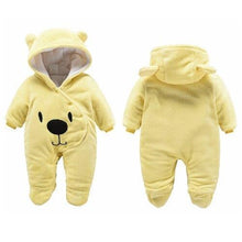 将图片加载到图库查看器,Newborn Winter Hoodie Baby Rompers Outwear Infant Baby Jumpsuit 3M -12M For Girls and Boys Winter Romper