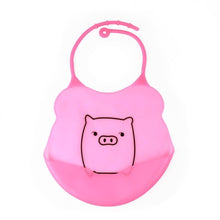 将图片加载到图库查看器,Silicone Baby Bibs waterproof Baby Saliva Towel Animal Adjustable Cloths Bandana Soft Feeding Cartoon Bib For Kids