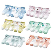 Load image into Gallery viewer, 5Pair Set Cotton Baby Girls Socks Thin Summer Breathable Mesh Kids Toddler Socks Cute Cartoon Children Socks Infant Socks for Kids