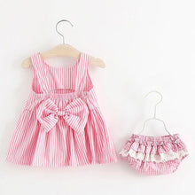 将图片加载到图库查看器,Modern Luxury Baby Girl Summer Party Clothing Cherry Dot Princess Dresses Bow Hat Outfits For Girls