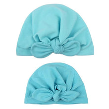 Load image into Gallery viewer, Modern Mom&Baby Turban Mother Baby Hat Headbands Mom Daughter Bow Knot Caps Print Solid Parent-Child Hair Accessories